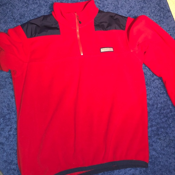 Men’s Vineyard Vines Red Quarter-Zip - Picture 6 of 6